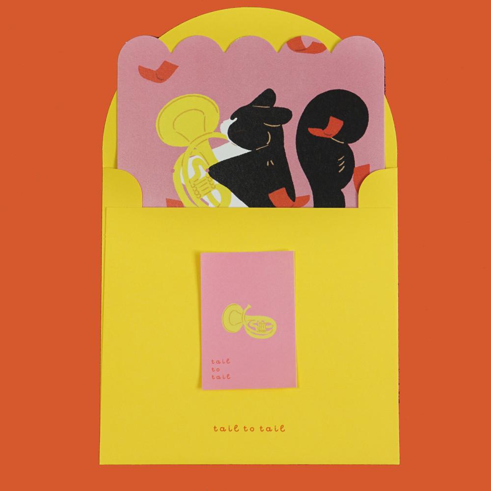 음악회 퍼지 카드 엽서 & 봉투 세트