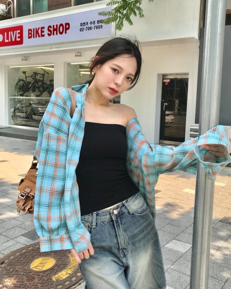 Arial shirts 에리얼 셔츠 체크 린넨 코튼 여름 루즈핏 남방 남녀공용