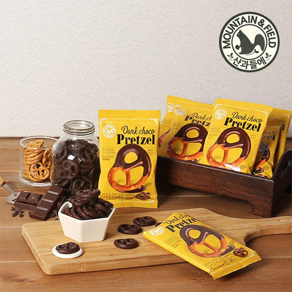 산과들에 단짠간식 다크초코프레첼 10봉+10봉 (초코프레즐) 간식