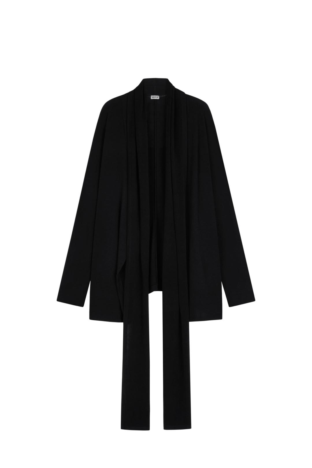 SHAWL JERSEY CARDIGAN (BLACK)