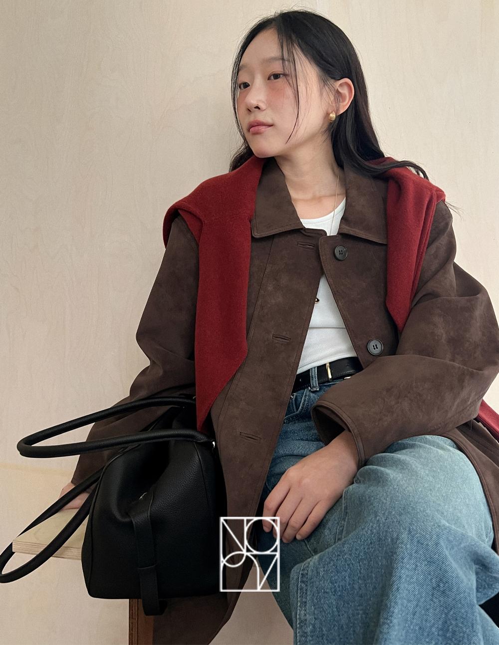 가내스라 [Un ORD] 카본 레더 하프자켓 (2color/블랙 단독주문시오늘출발)