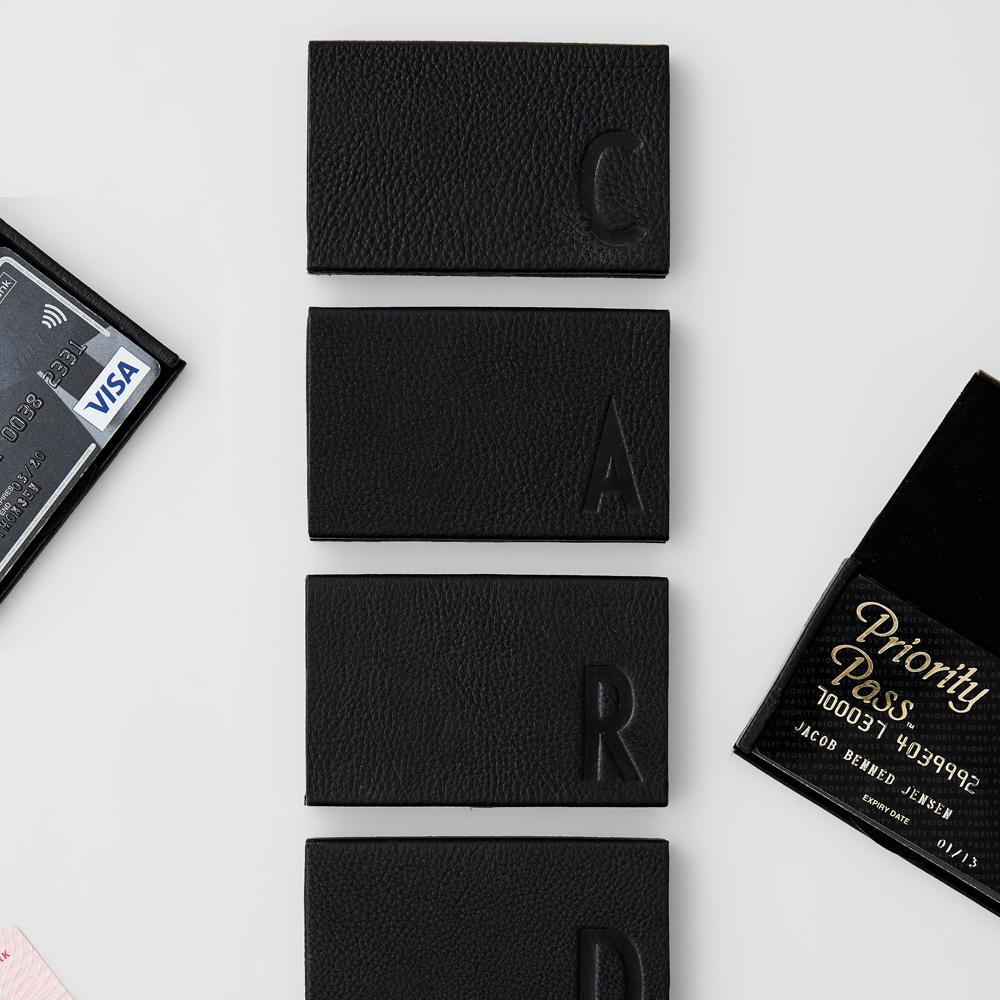 [디자인레터스] 버팔로가죽 이니셜 명함&카드 지갑