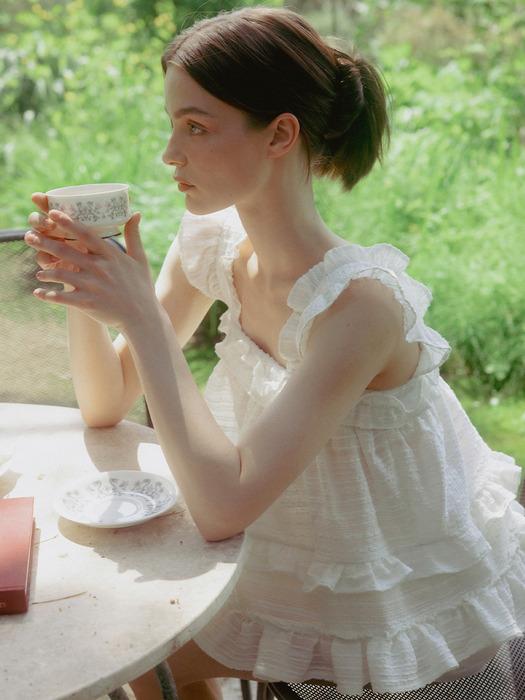 SUMMER TWEED RUFFLE BLOUSE_TT4S109IV