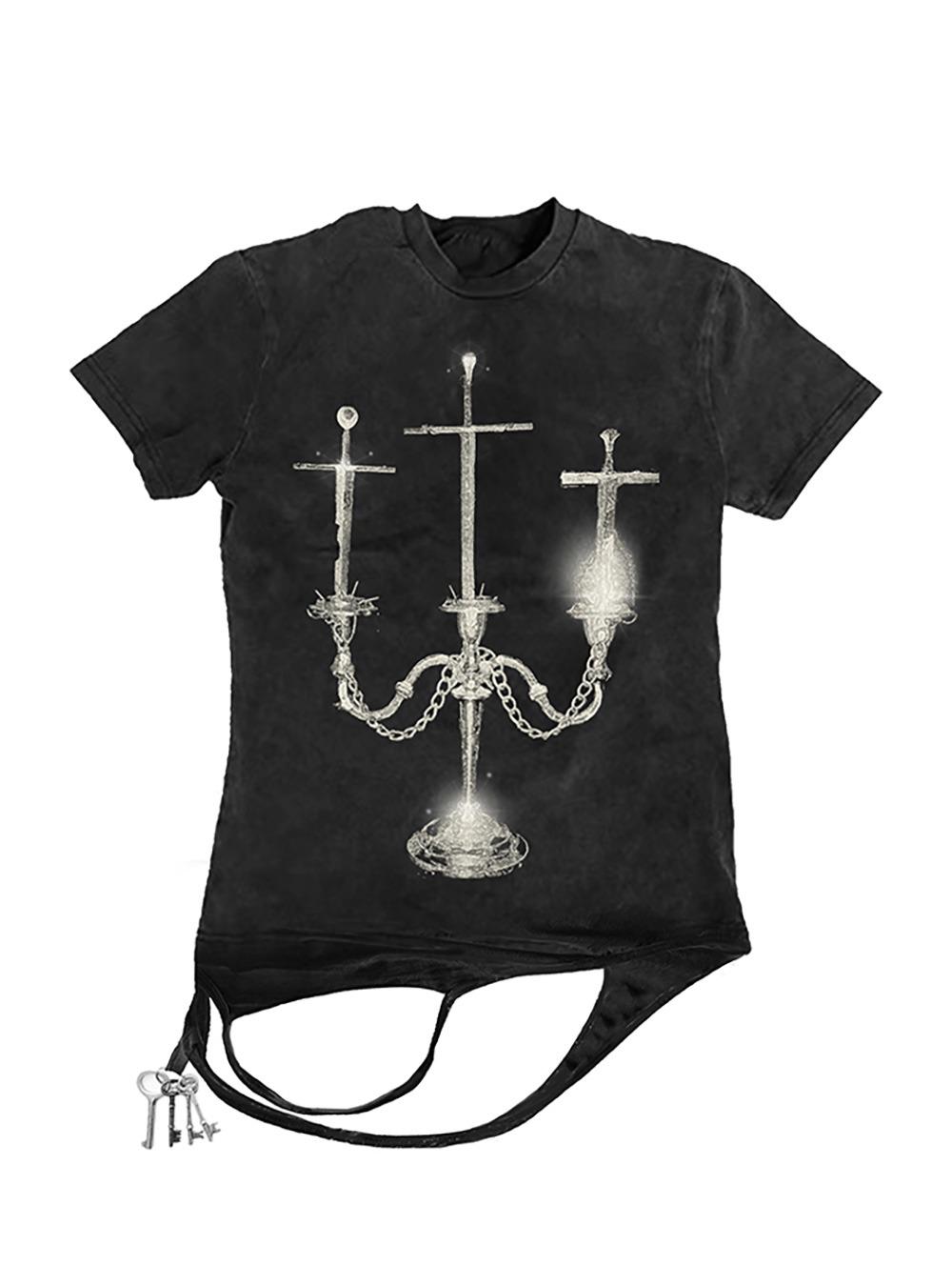 Triple Cross Gothic Graphic T-Shirt