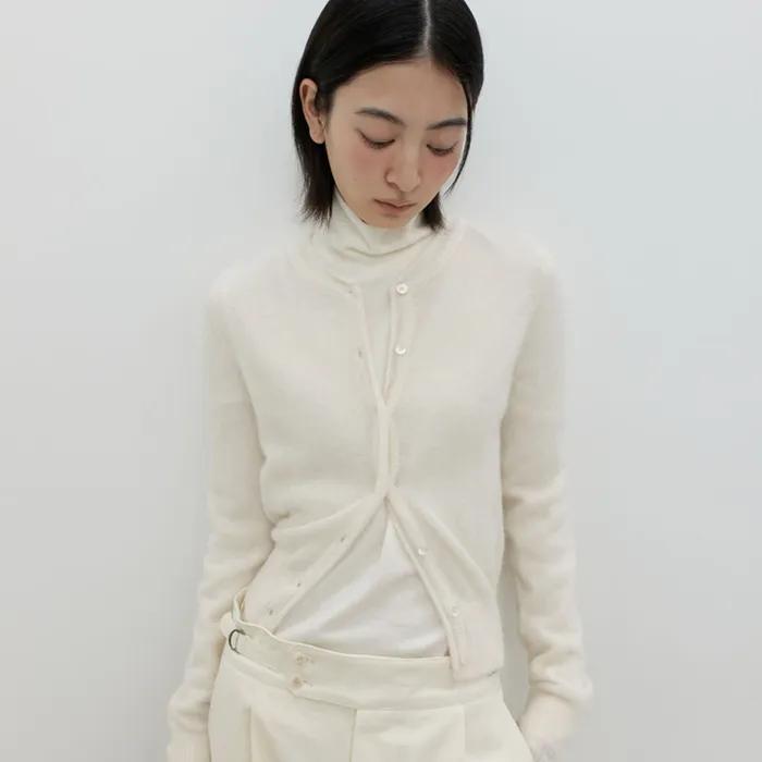 ALPACA SHEER CARDIGAN / IVORY