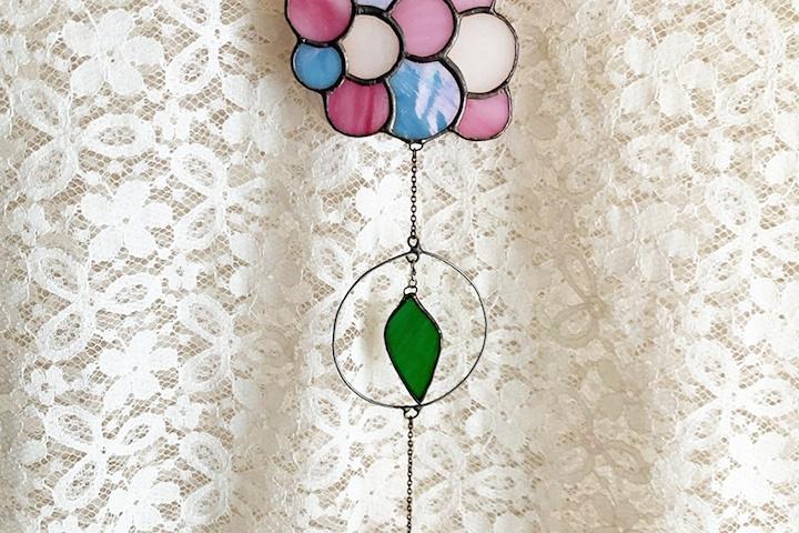 [스테인드글라스] 수국 썬캐쳐 풍경