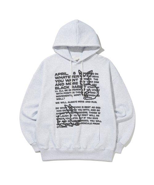 BLACK RABBIT HOODIE [4Color]