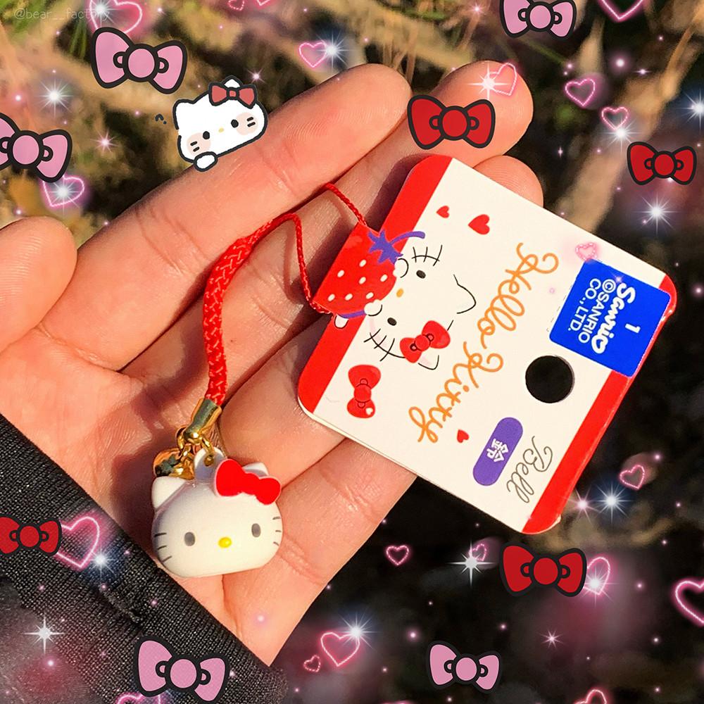 산리오 키티 방울 키링 스트랩