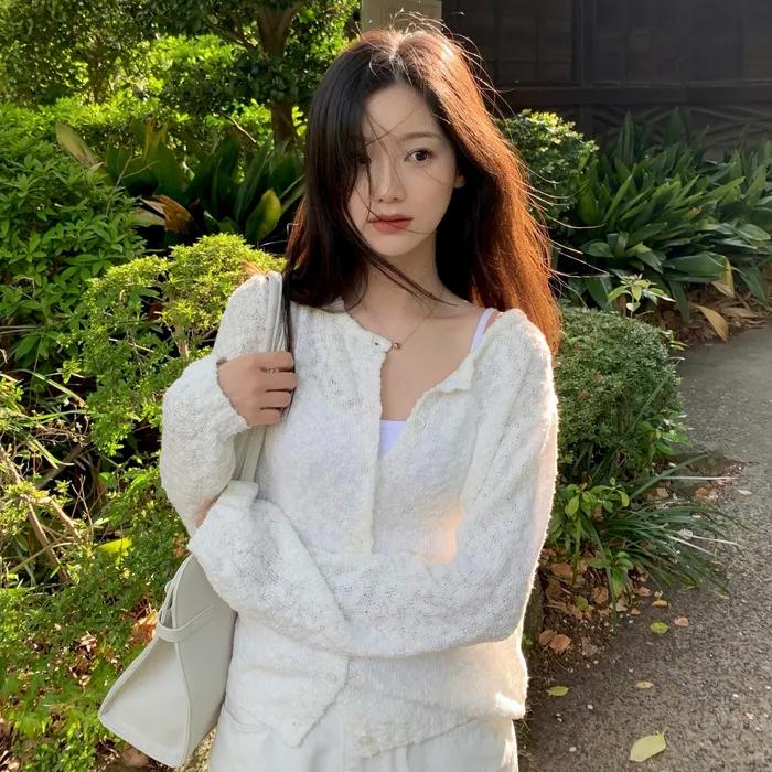 [4th reorder] Cotton slub cardigan (soap)