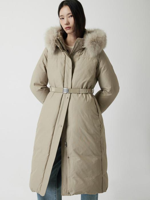 폭스퍼 벨티드 야상 롱 구스 다운 BE_Z254PSG184