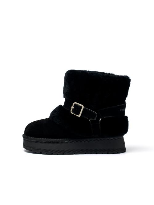 마뗑킴(MATIN KIM)  BUCKLE FUR BOOTS IN BLACK - 사이즈 & 후기 | 무신사