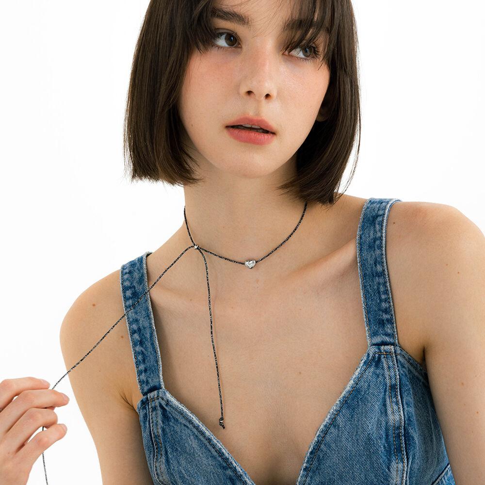 볼륨 하트 스트링 목걸이