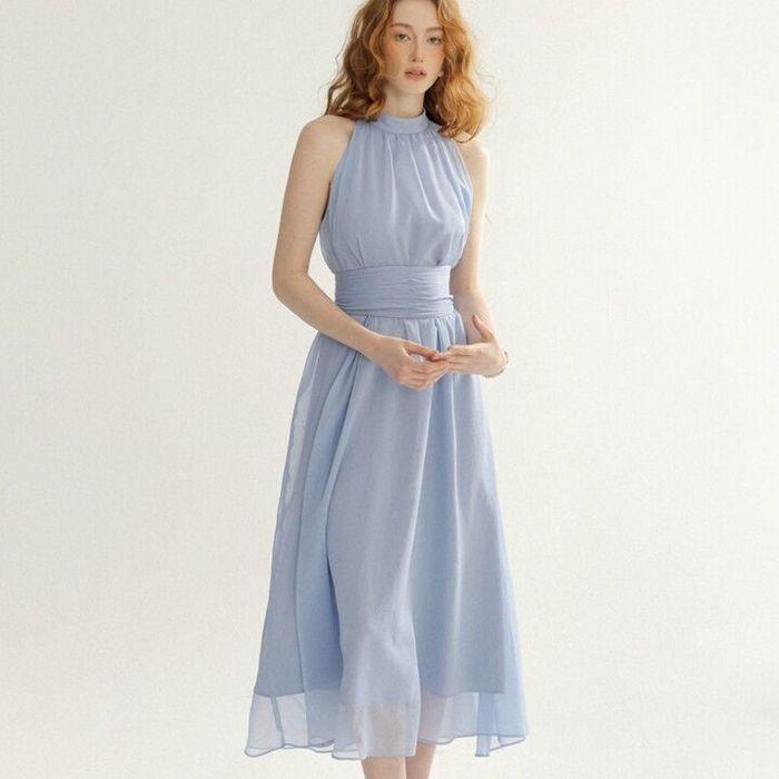 세레니티 홀터넥 롱원피스
