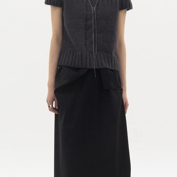 [MADE] Three-Dimensional Unbalanced Skirt (Black/2size)