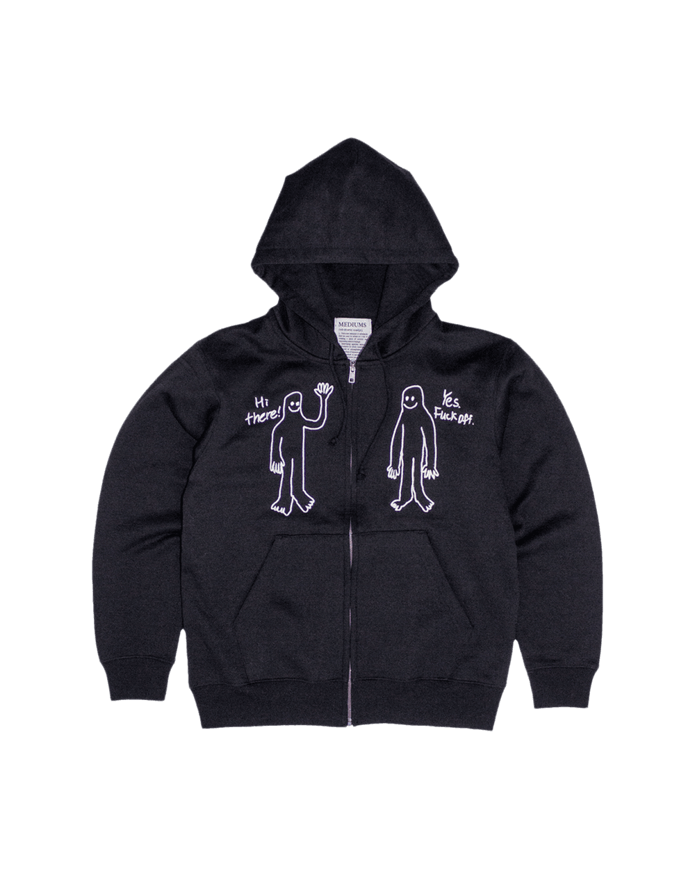 GREETINSG ZIP UP Black