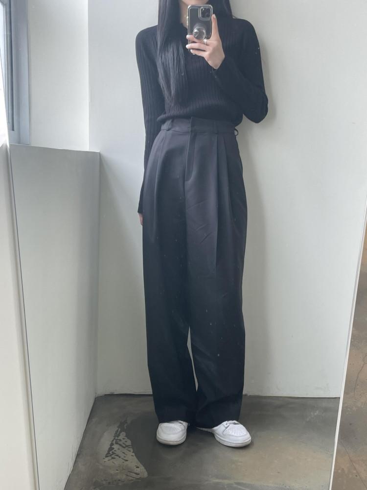 이즈니 isnee 스프링 와이드 투 턱 슬랙스 팬츠 (3color)