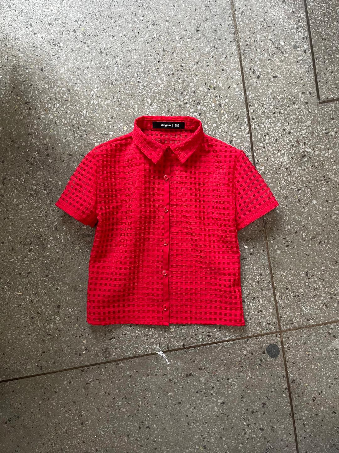 Square Sun Shirt, red