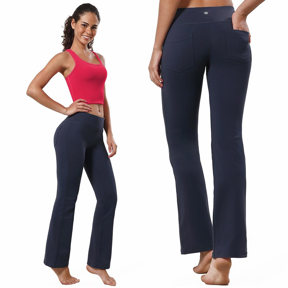 코튼나일론 포켓 부츠컷 나팔바지 레깅스 요가복_A05