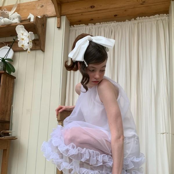 MORN Fantasy Fairy Light Organza Ruffled A-line Sleeveless Dress