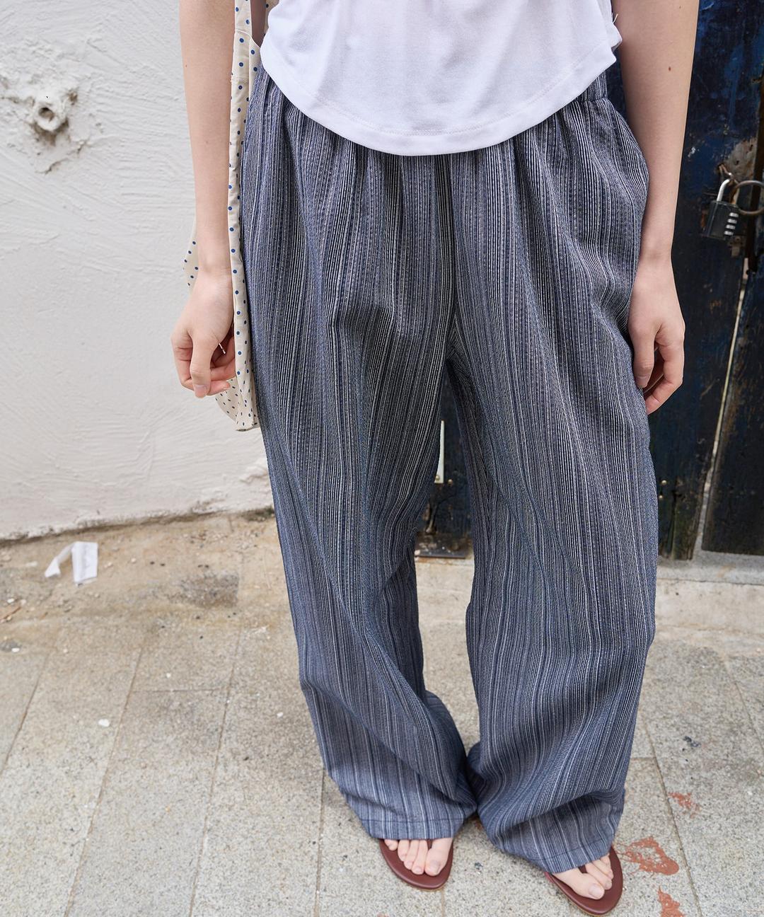 Natural Stripe Pants (Blue)