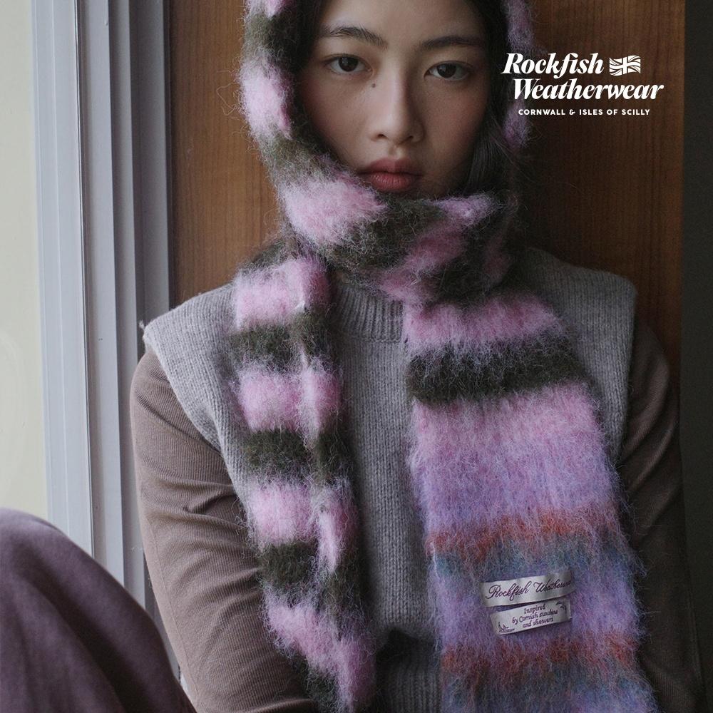 STRIPE SHAGGY MUFFLER - 8 colors