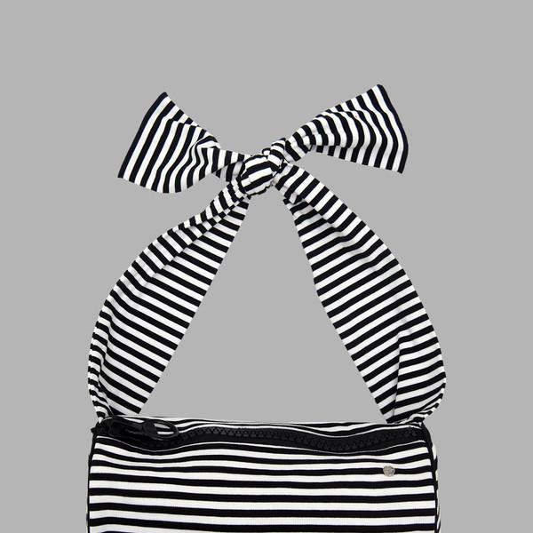 STRIPE CYLINDER BAG (BLACK STRIPE)