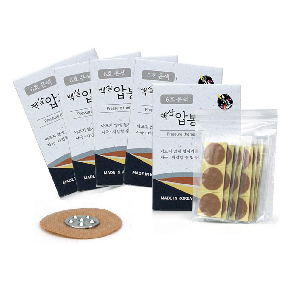 기황 백살압봉 은색 6호 30개입 1박스 x 5개 지압침 압침