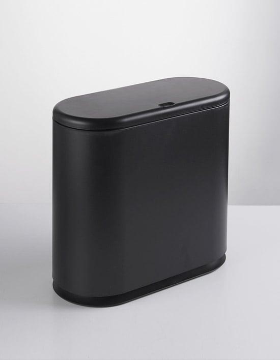 [프랑코] 원터치 슬림 휴지통 1단 (10L) 2종 (택1)(블랙)