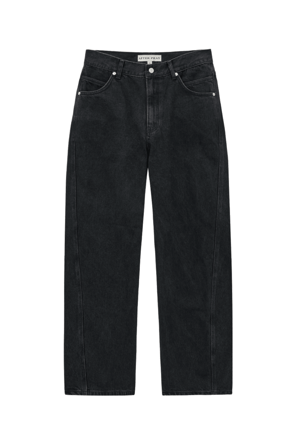 루나 커브드 데님 진스 블랙