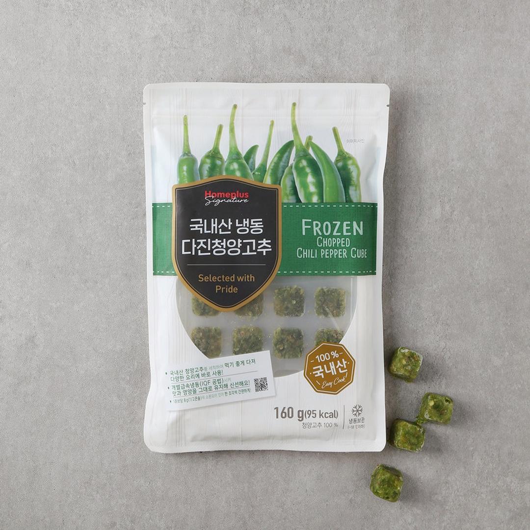 홈플러스시그니처 국내산 냉동 다진 청양고추 160G | 홈플러스