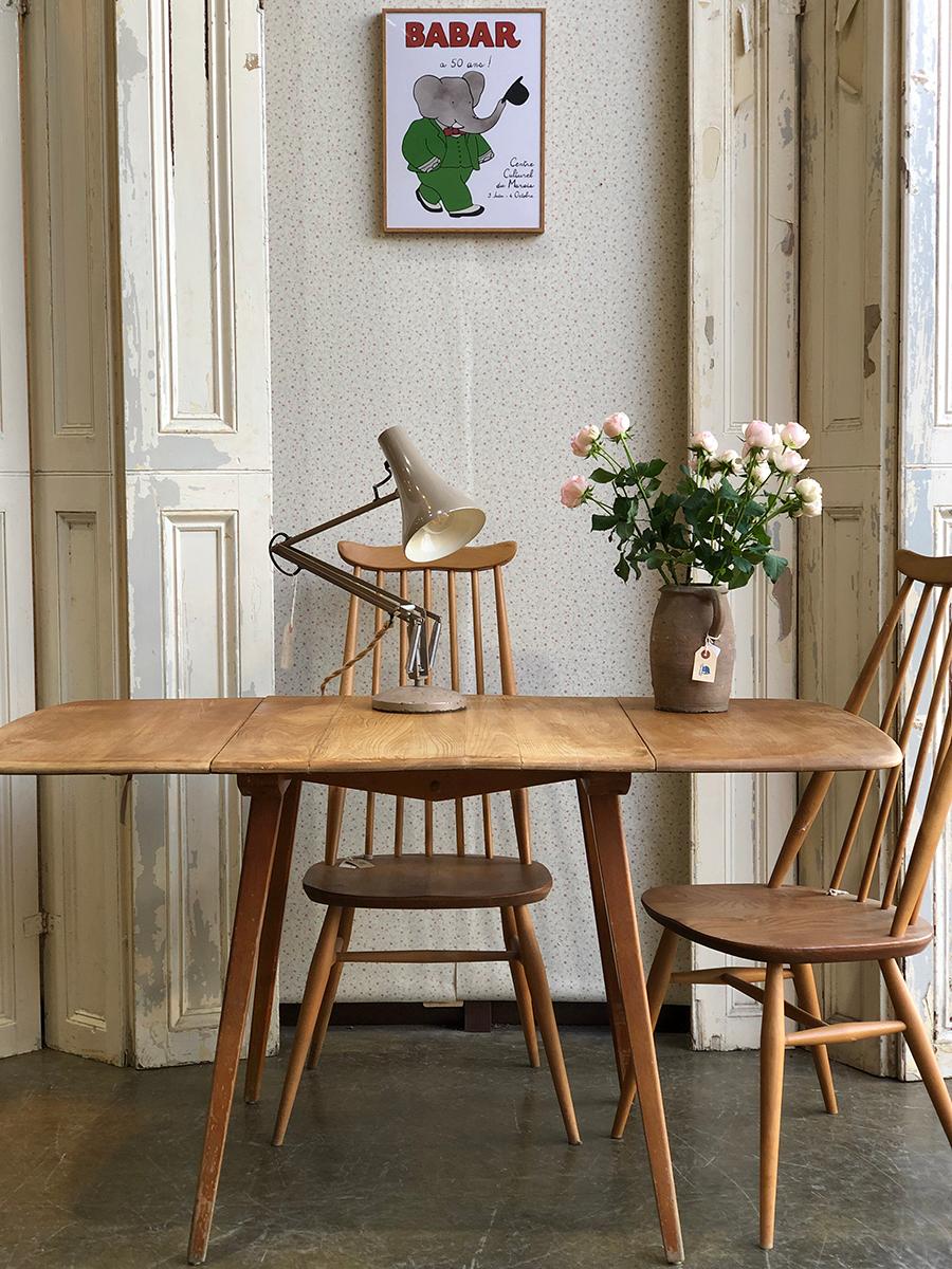 3-076 얼콜 드랍 리프 다이닝 테이블