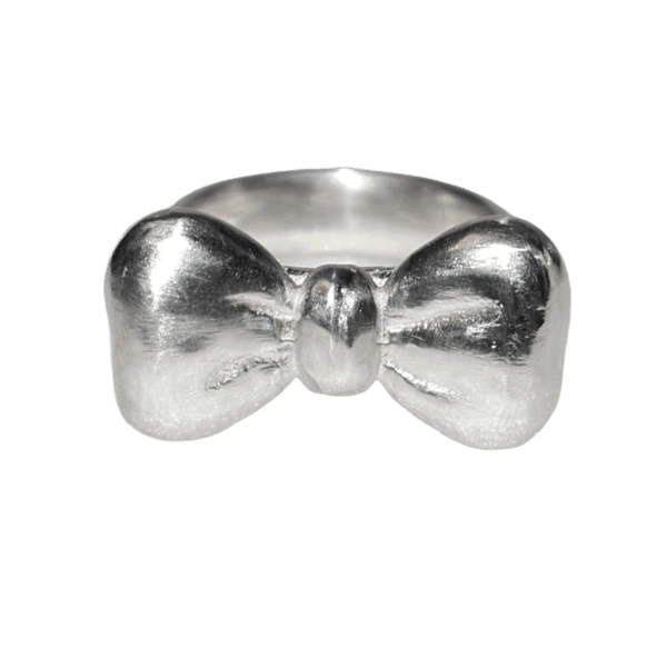 SILVER BOW RING