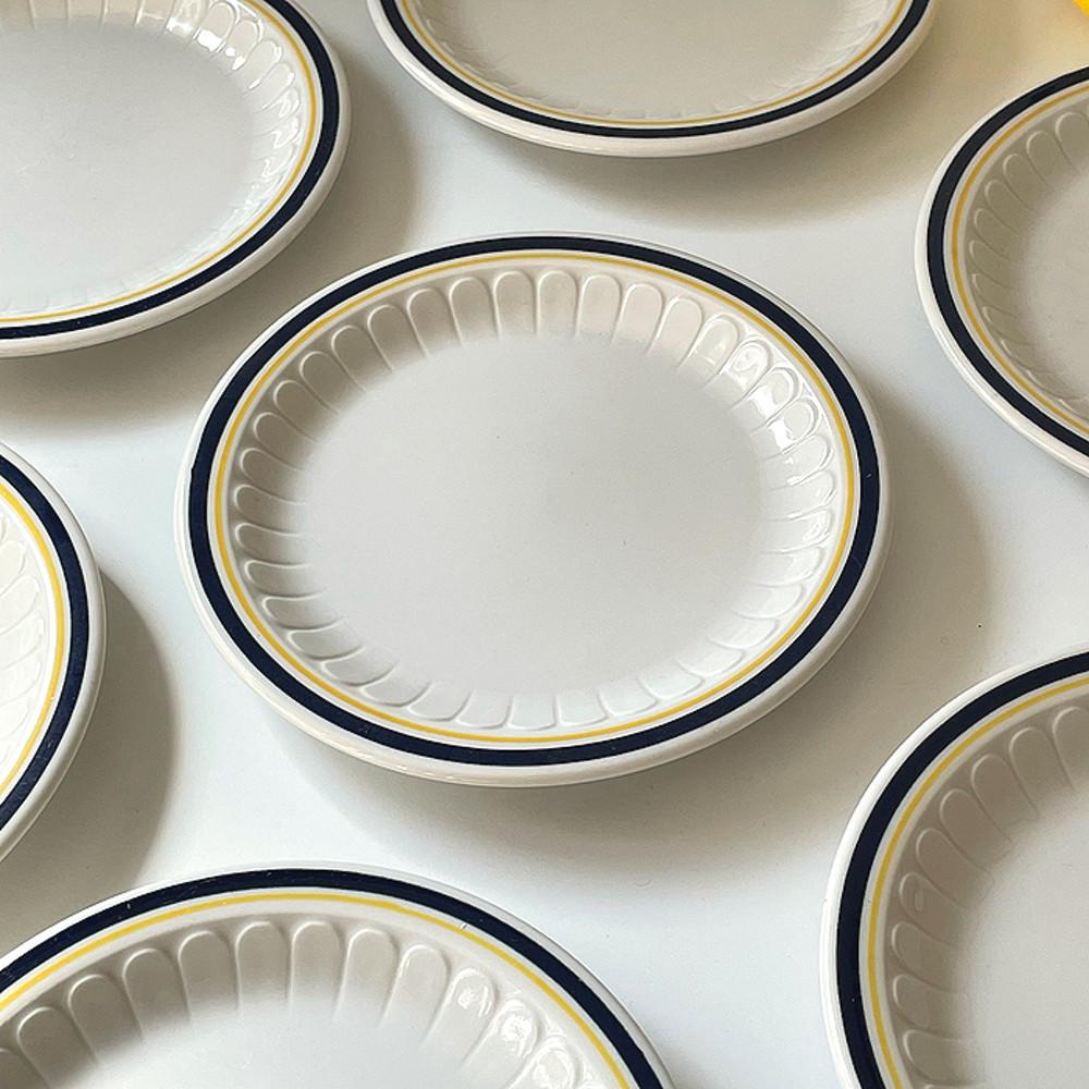 [중고] [빈티지][재입고]쉐난고 네이비&옐로우 플레이트