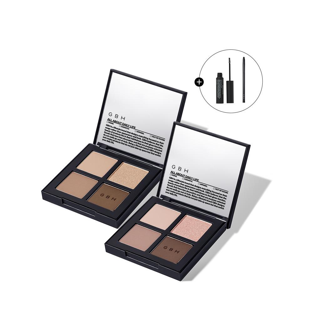 GBH 지비에이치 아이 팔레트 (뉴트럴브라운 / 모브브라운) + 전용멀티파우치