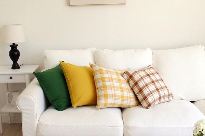 코지 감성 패브릭 거실 카페 여름 쇼파 쿠션 커버