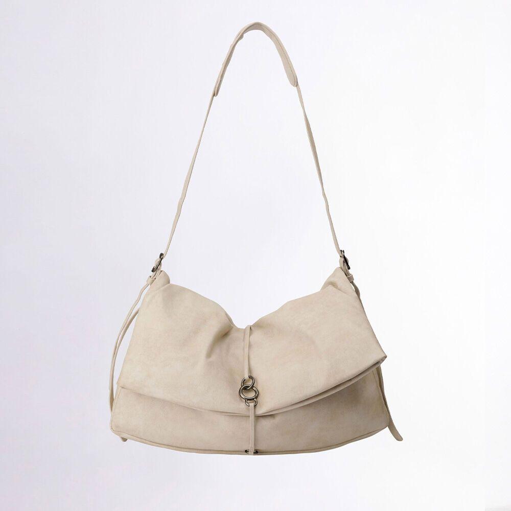 Folded Slouchy Bag Dirty Ivory