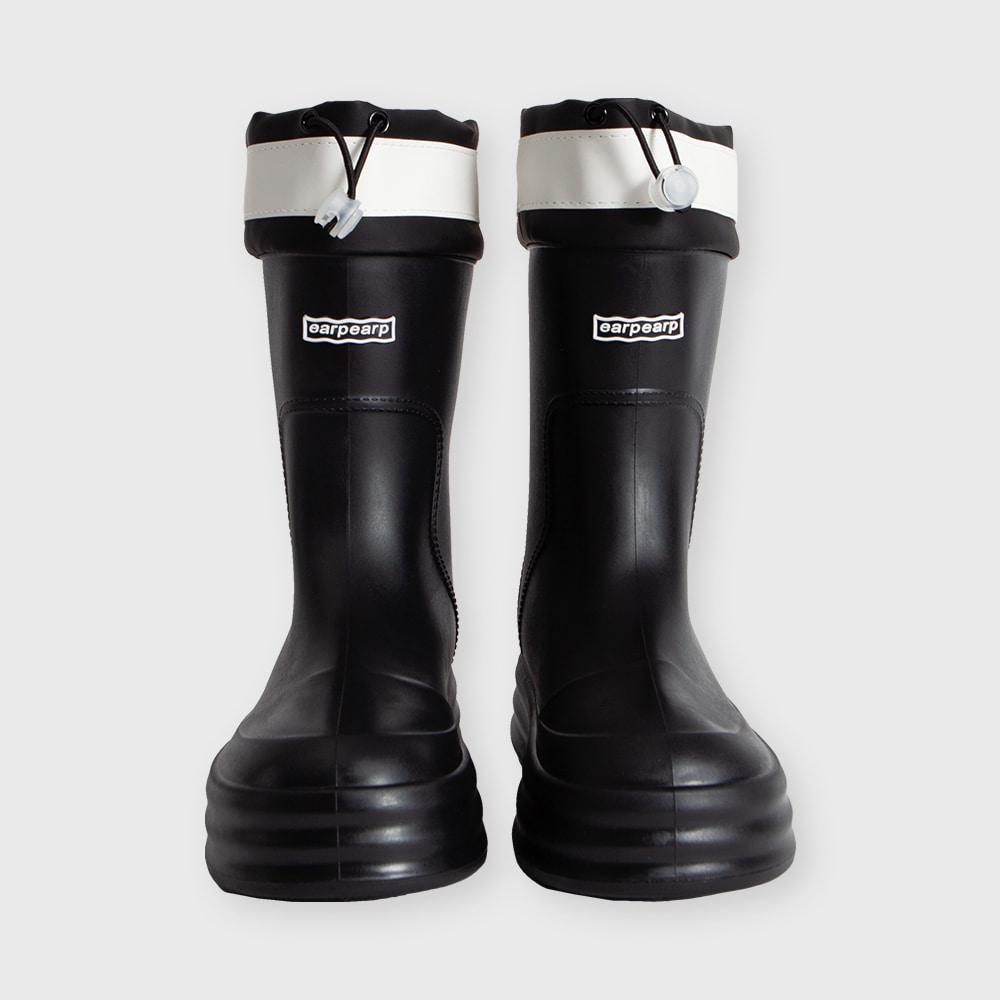 SHEER STRING RAIN BOOTS MIDDLE-BLACK(레인부츠)