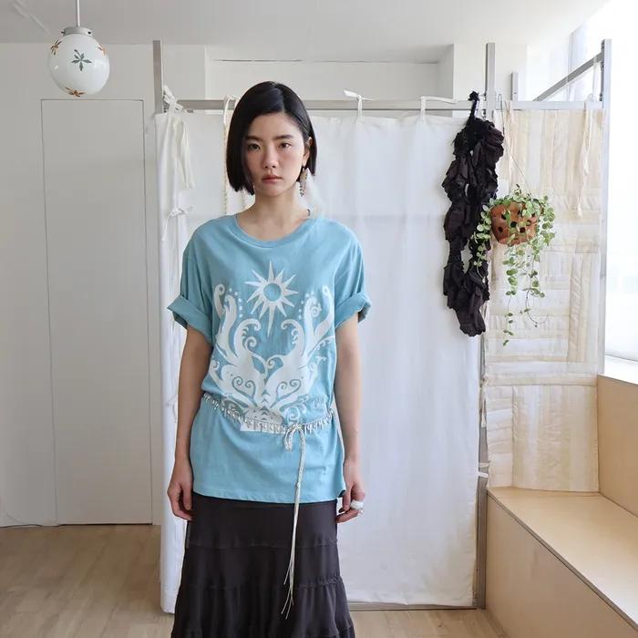 [3차] Sunny Tree T-shirt Ocean Blue