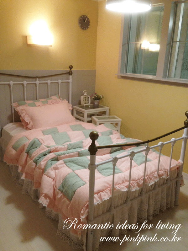 핑크&민트 거즈면 침구