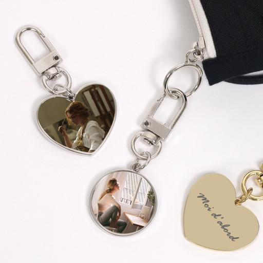 ✨포토 사진 커플 메탈 각인 에어팟 키링✨