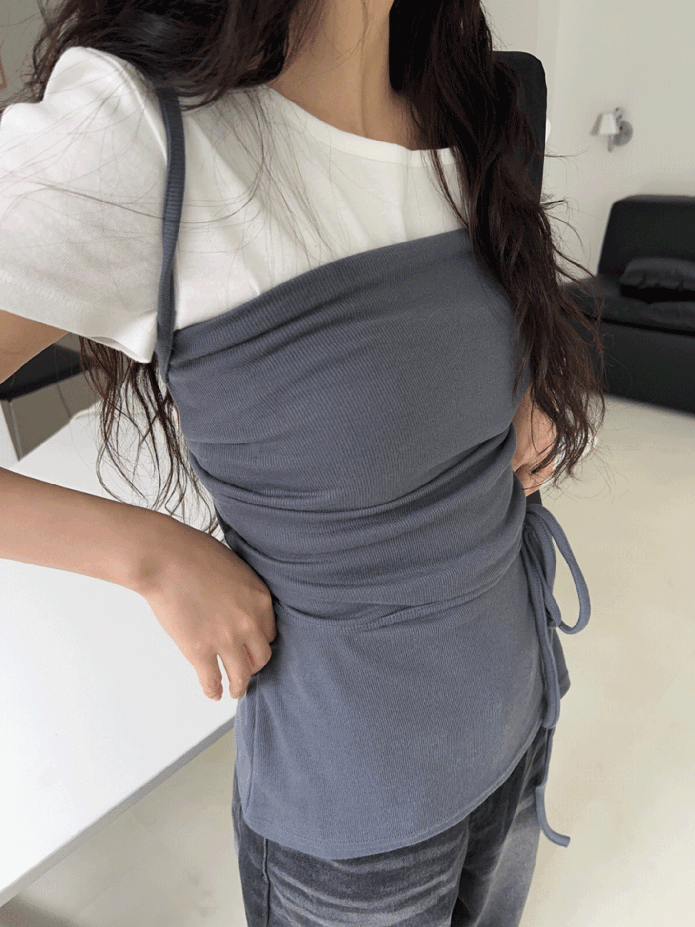 strap tube top (3color)