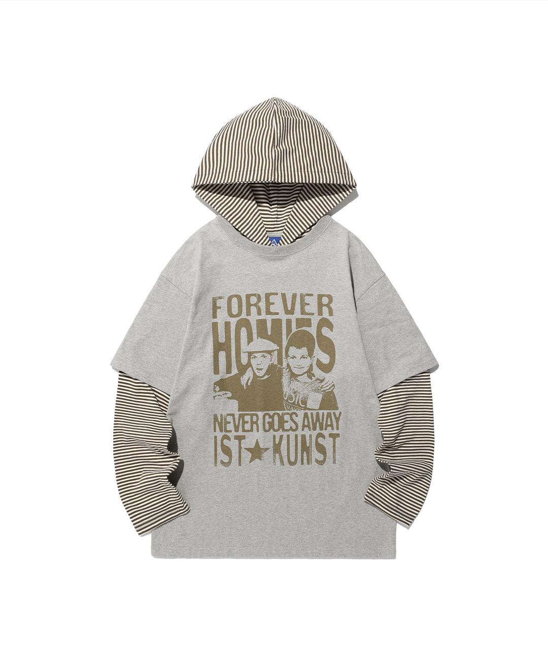 FOREVER HOMIES LAYERED LS TEE_GREY