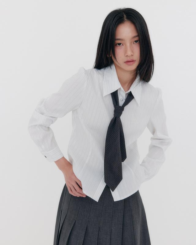 [3차 당일발송] Classic Silver Stripe Shirt