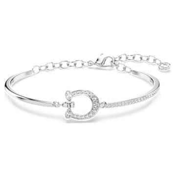 Symbolica 브레이슬릿, 파베, 말발굽, 화이트, 로듐 플래팅