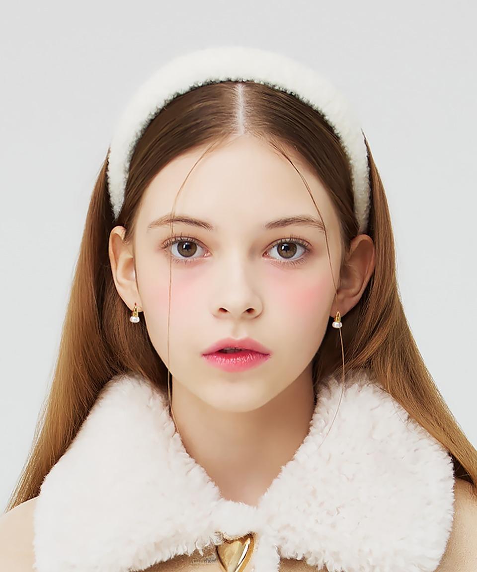 부클 볼륨 헤어밴드 _ 화이트