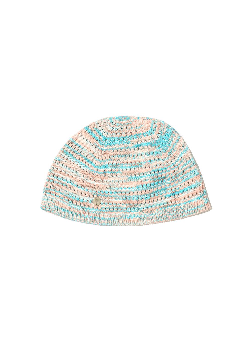 [WOMEN] CROCHET KNIT BEANIE_PINK MIX