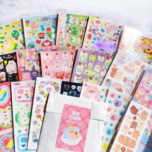 핑루 스티커 9종 만원 랜덤팩