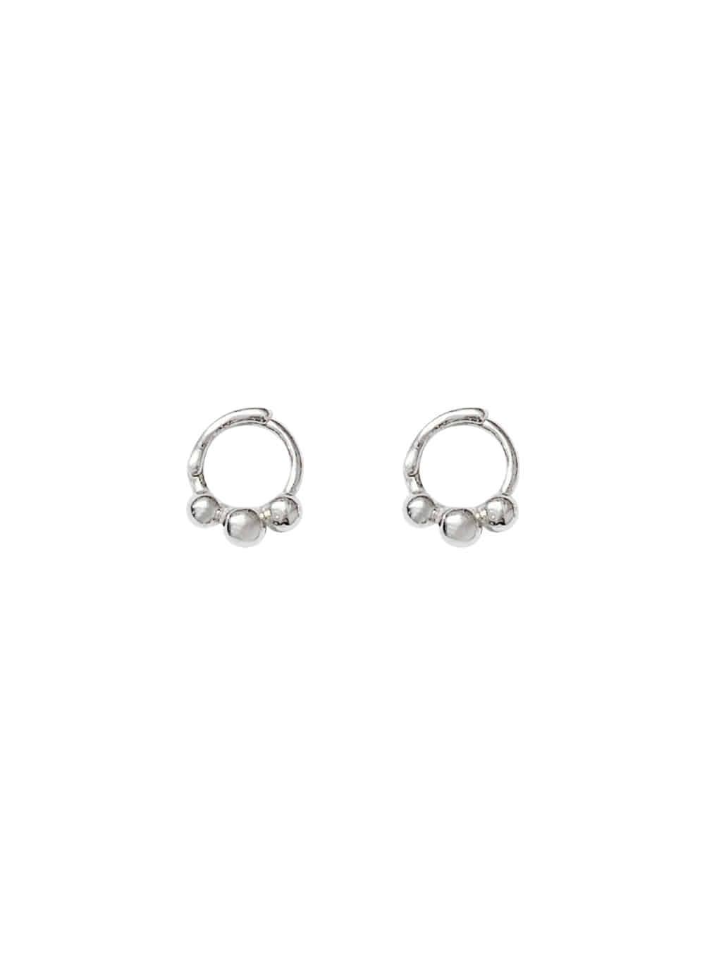 Three balls mini earrings