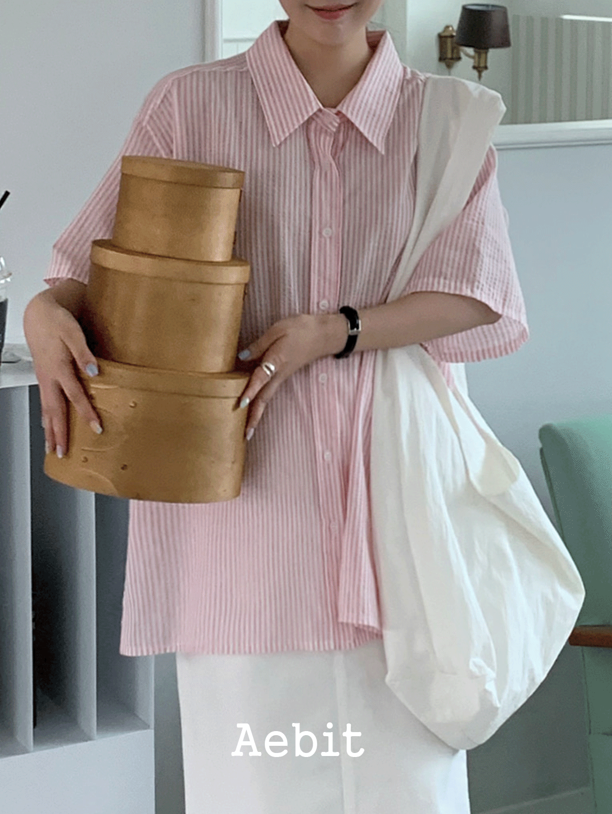 자체제작 mug stripe shirts (2color) 추천!