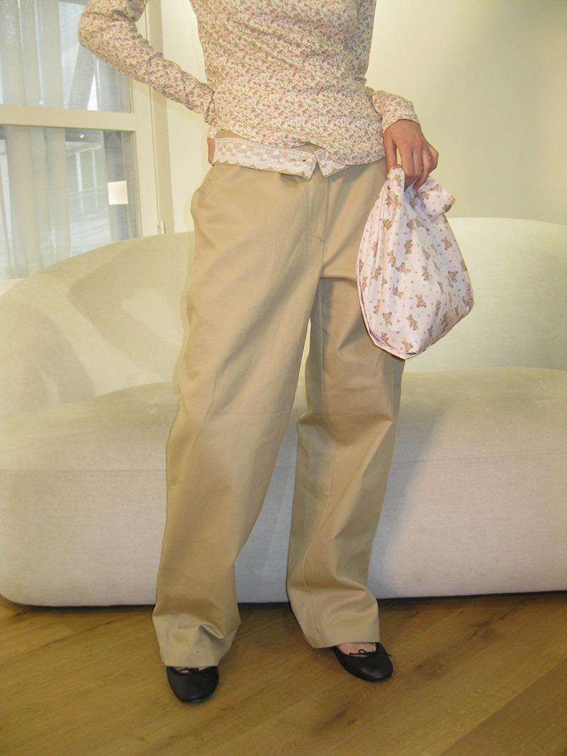 lace belt pants